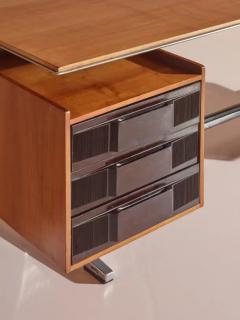 Gio Ponti Gio Ponti Desk for RIMA Made in Walnut Chromed Steel and Plastic Italy 1950s - 3472984