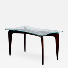 Gio Ponti Gio Ponti Fontana Arte Coffee Table in Wood and Butterfly Glass Top - 2245375