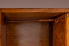 Gio Ponti Gio Ponti Italian Walnut Wardrobe with Horizontal Striped Veneer Italy 1930s - 4606033