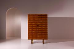 Gio Ponti Gio Ponti Italian Walnut Wardrobe with Horizontal Striped Veneer Italy 1930s - 4606035