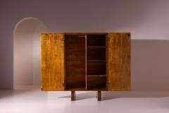 Gio Ponti Gio Ponti Italian Walnut Wardrobe with Horizontal Striped Veneer Italy 1930s - 4606038