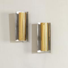 Gio Ponti Gio Ponti Pair of Mid Century Modern Brass Wall Sconces Italy 1950s - 4715391