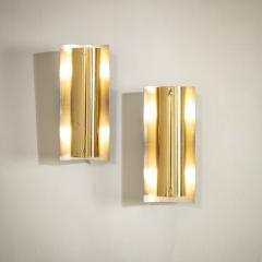 Gio Ponti Gio Ponti Pair of Mid Century Modern Brass Wall Sconces Italy 1950s - 4715394