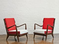 Gio Ponti Gio Ponti Pair of Model no 516 Lounge Chairs c 1950 - 4163823