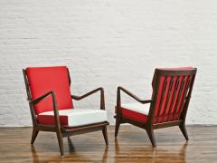 Gio Ponti Gio Ponti Pair of Model no 516 Lounge Chairs c 1950 - 4163884