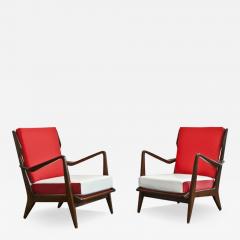 Gio Ponti Gio Ponti Pair of Model no 516 Lounge Chairs c 1950 - 4165502