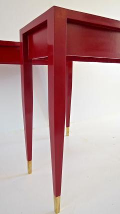 Gio Ponti Gio Ponti Pair of Red Laquared Console from Hotel PdP Roma 1964 - 1713427