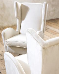 Gio Ponti Gio Ponti Pair of Wingback Armchairs Italian Mid Century Design 1950s - 4706053