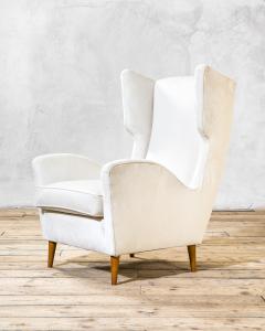 Gio Ponti Gio Ponti Pair of Wingback Armchairs Italian Mid Century Design 1950s - 4706055