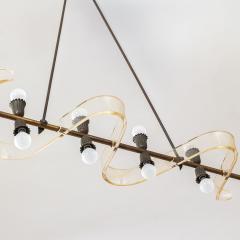 Gio Ponti Gio Ponti Pendant Lamp for Giordano Chiesa Brass Plexiglass 1950 - 4597495
