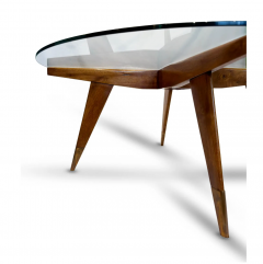 Gio Ponti Gio Ponti Round Coffee table in Brass and walnut - 4446666