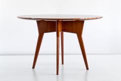 Gio Ponti Gio Ponti Round Dining Table in Mahogany and Thuja Burr Italy Early 1950s - 1076460