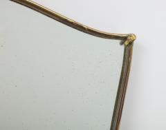 Gio Ponti Gio Ponti Shaped Brass Mirror with Original Glass - 1013744