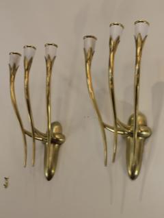 Gio Ponti Gio Ponti Style Italian Brass Sconces - 976915