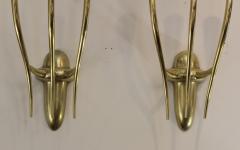 Gio Ponti Gio Ponti Style Italian Brass Sconces - 976917