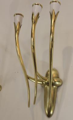 Gio Ponti Gio Ponti Style Italian Brass Sconces - 976918