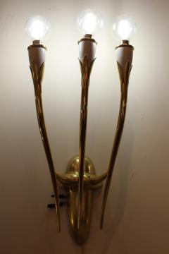 Gio Ponti Gio Ponti Style Italian Brass Sconces - 976927