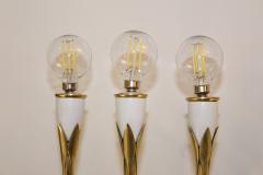 Gio Ponti Gio Ponti Style Italian Brass Sconces - 976929