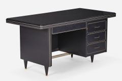 Gio Ponti Gio Ponti Style Mid Century Modern Black Italian Desk 1955 - 4202623