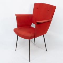Gio Ponti Gio Ponti Style Of A Mid Century Modern Armchair with Roll over Flat Armrests - 4182514