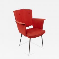 Gio Ponti Gio Ponti Style Of A Mid Century Modern Armchair with Roll over Flat Armrests - 4186646