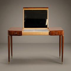 Gio Ponti Gio Ponti Style Rosewood Vanity With Brass Accents Circa 1950 - 4512056