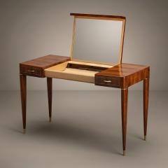 Gio Ponti Gio Ponti Style Rosewood Vanity With Brass Accents Circa 1950 - 4512057