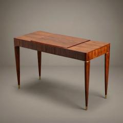 Gio Ponti Gio Ponti Style Rosewood Vanity With Brass Accents Circa 1950 - 4512059
