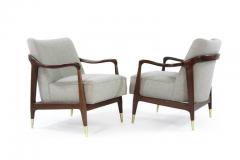 Gio Ponti Gio Ponti Style Sculptural Walnut Lounge Chairs - 480730