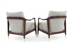 Gio Ponti Gio Ponti Style Sculptural Walnut Lounge Chairs - 480731