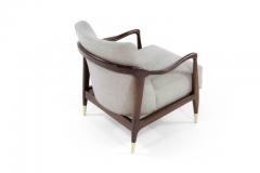 Gio Ponti Gio Ponti Style Sculptural Walnut Lounge Chairs - 480734