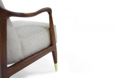 Gio Ponti Gio Ponti Style Sculptural Walnut Lounge Chairs - 480735