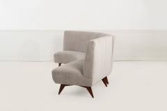 Gio Ponti Gio Ponti Style Sectional Sofa by Hisa Italy Mohair Upholstery Walnut Legs - 4585546
