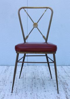 Gio Ponti Gio Ponti Style Solid Brass Arrow Back Italian Vanity Chair - 2046861