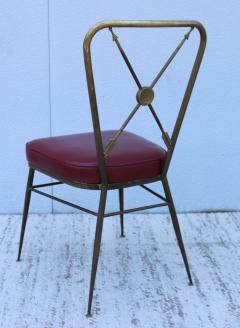 Gio Ponti Gio Ponti Style Solid Brass Arrow Back Italian Vanity Chair - 2046863