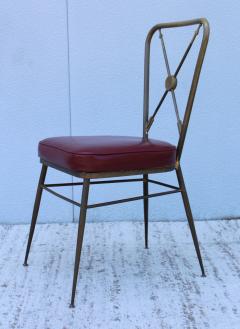 Gio Ponti Gio Ponti Style Solid Brass Arrow Back Italian Vanity Chair - 2046864