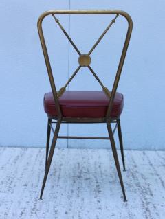 Gio Ponti Gio Ponti Style Solid Brass Arrow Back Italian Vanity Chair - 2046867