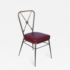 Gio Ponti Gio Ponti Style Solid Brass Arrow Back Italian Vanity Chair - 2047585