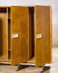 Gio Ponti Gio Ponti Three Door Wardrobe by Dassi Blond Walnut Mid Century - 4699555