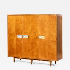 Gio Ponti Gio Ponti Three Door Wardrobe by Dassi Blond Walnut Mid Century - 4699987