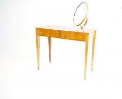 Gio Ponti Gio Ponti Vanity desk with a brass circular mirror from Hotel Royal Naples 1955 - 3733261