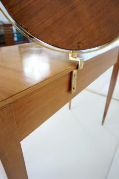 Gio Ponti Gio Ponti Vanity desk with a brass circular mirror from Hotel Royal Naples 1955 - 3733269