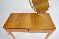 Gio Ponti Gio Ponti Vanity desk with a brass circular mirror from Hotel Royal Naples 1955 - 3733271