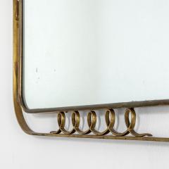 Gio Ponti Gio Ponti Wall Mirror with Brass Frame for Luigi Fontana 1930s - 3152697