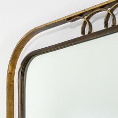 Gio Ponti Gio Ponti Wall Mirror with Brass Frame for Luigi Fontana 1930s - 3152698