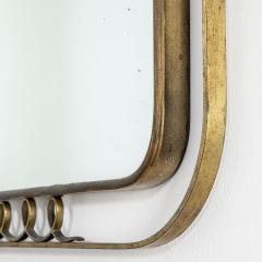 Gio Ponti Gio Ponti Wall Mirror with Brass Frame for Luigi Fontana 1930s - 3152699