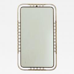 Gio Ponti Gio Ponti Wall Mirror with Brass Frame for Luigi Fontana 1930s - 3161295