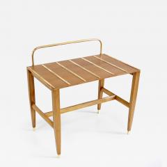 Gio Ponti Gio Ponti Walnut Side Table Luggage Rack for Hotel Royal Naples 1955 - 3188919