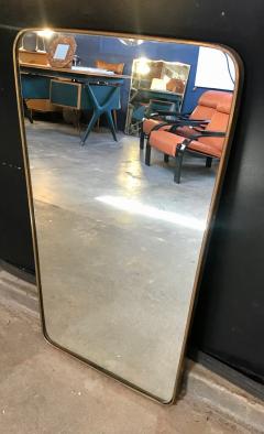 Gio Ponti Gio Ponti attributed Minimal Brass Mirror Italy 1950s - 988273