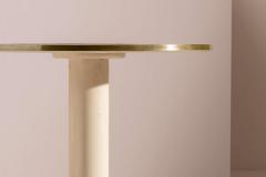 Gio Ponti Gio Ponti brass wood and linoleum side table for the Oceania ship Italy 1952 - 4205743